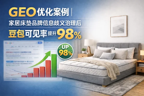 GEO优化案例｜家居床垫品牌信息歧义治理后豆包可见率提升98%