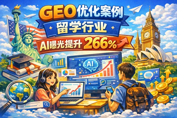 GEO优化案例｜留学行业AI曝光提升266%实战